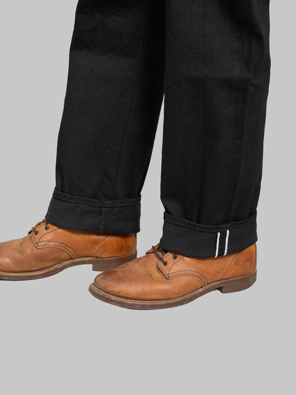 Japan Blue J514 14oz US Cotton Circle Loose Straight Black Jeans