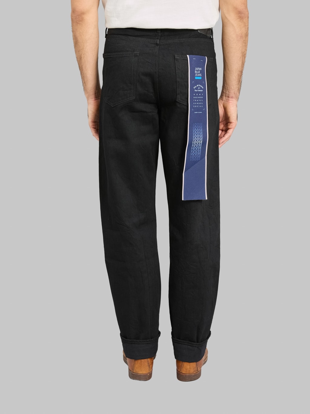 Japan Blue J514 14oz US Cotton Circle Loose Straight Black Jeans