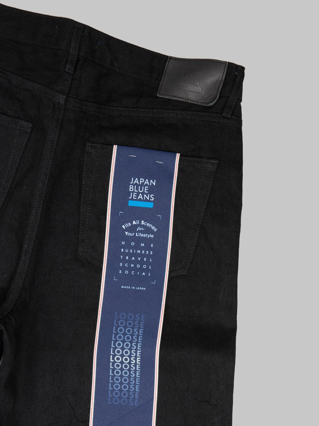 Japan Blue J514 14oz US Cotton Circle Loose Straight Black Jeans