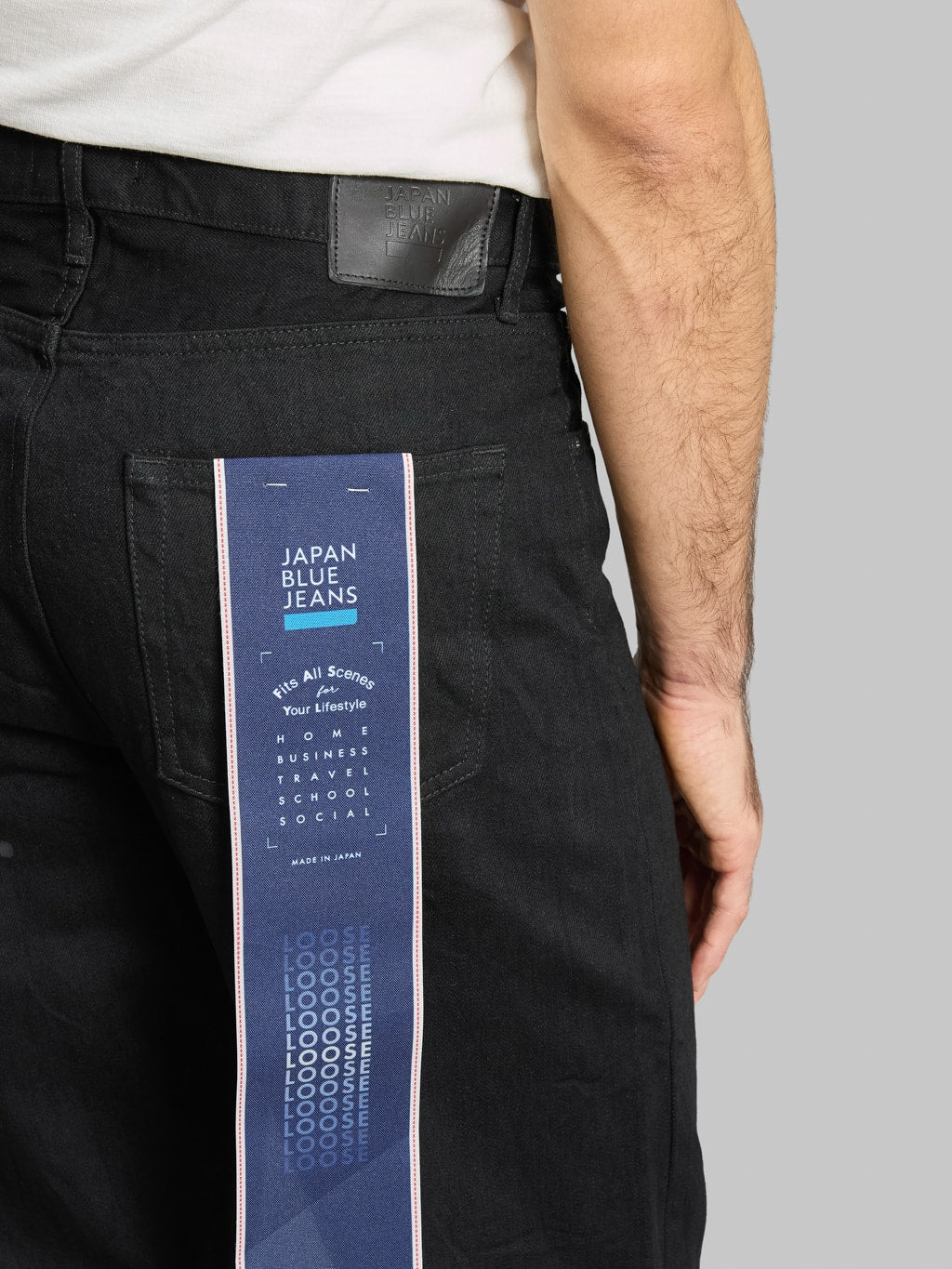 Japan Blue J514 14oz US Cotton Circle Loose Straight Black Jeans