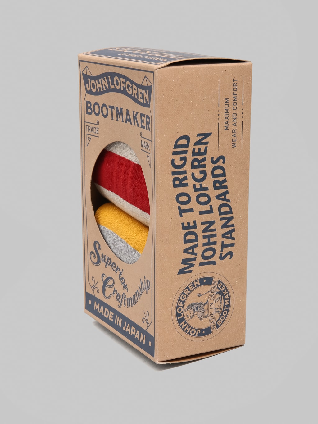 John Lofgren 10 Frontier Striped Socks 2 Pack box