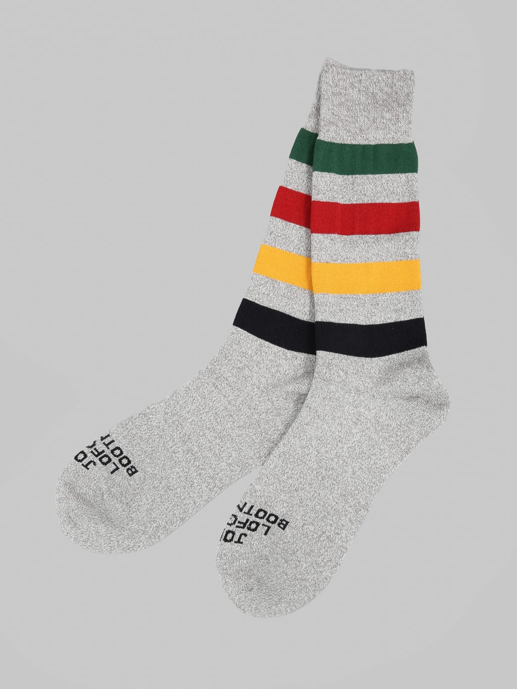 John Lofgren 10 Frontier Striped Socks 2 Pack grey made in japan