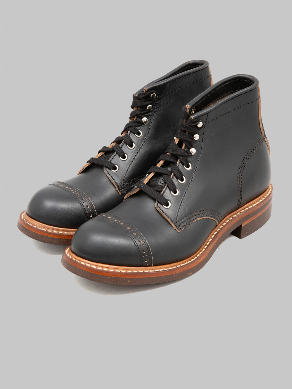 John Lofgren Combat Boots Horween Leather CXL Black laces