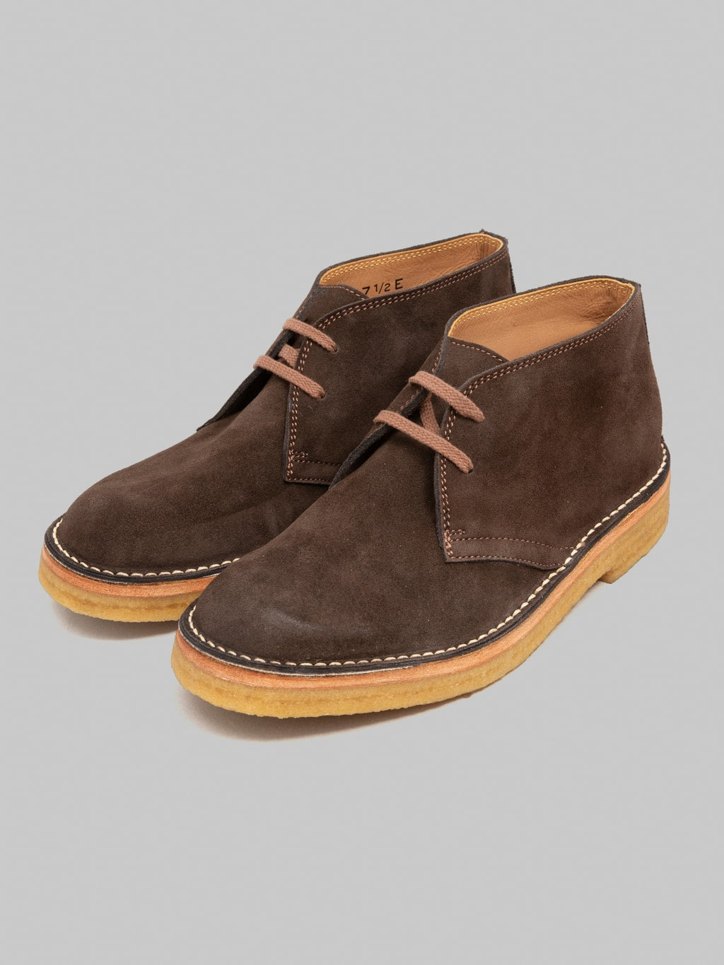 John Lofgren Military Desert Boots Japanese Suede Boots Dark Brown