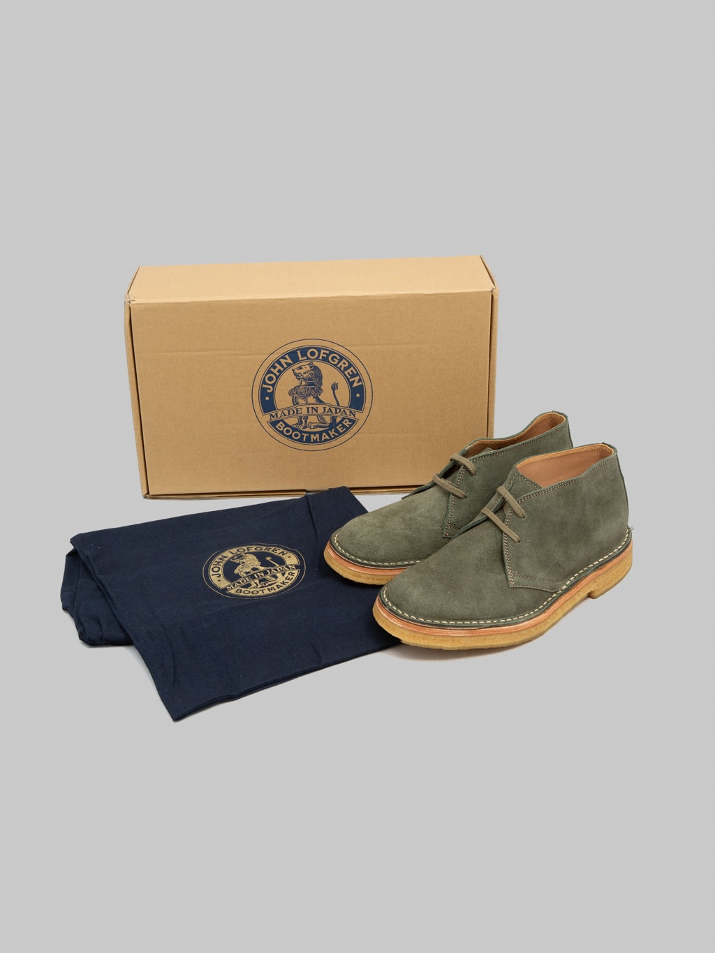 John Lofgren Military Desert Boots Japanese Suede Boots Olive