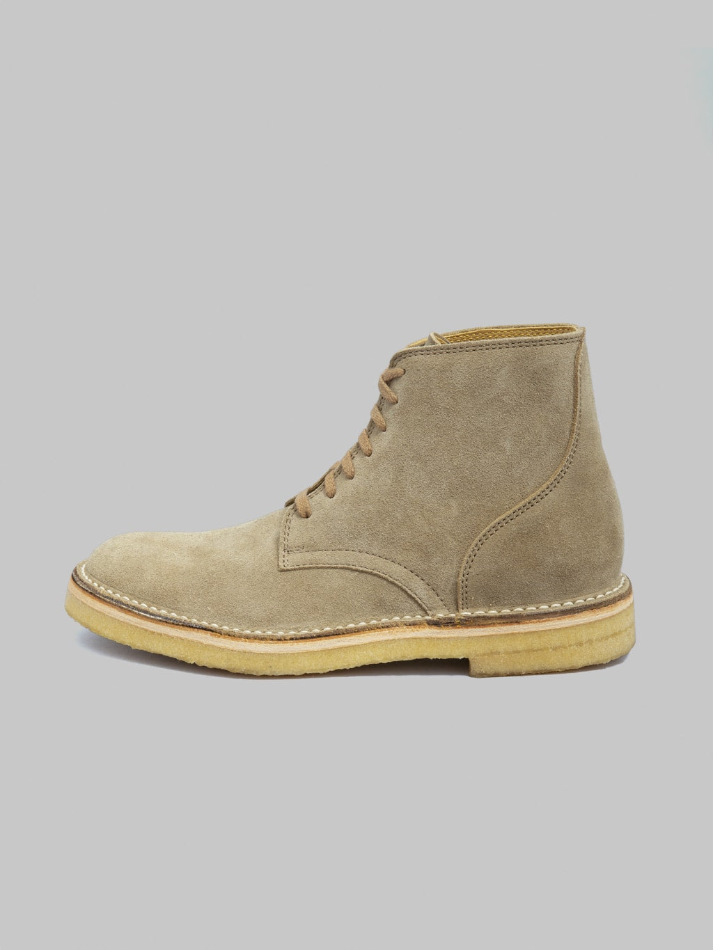 John Lofgren Sahara Boots in Khaki Japanese Suede 12 John Lofgren Sahara Tall Desert Boot in Japanese Suede Khaki  main image 3