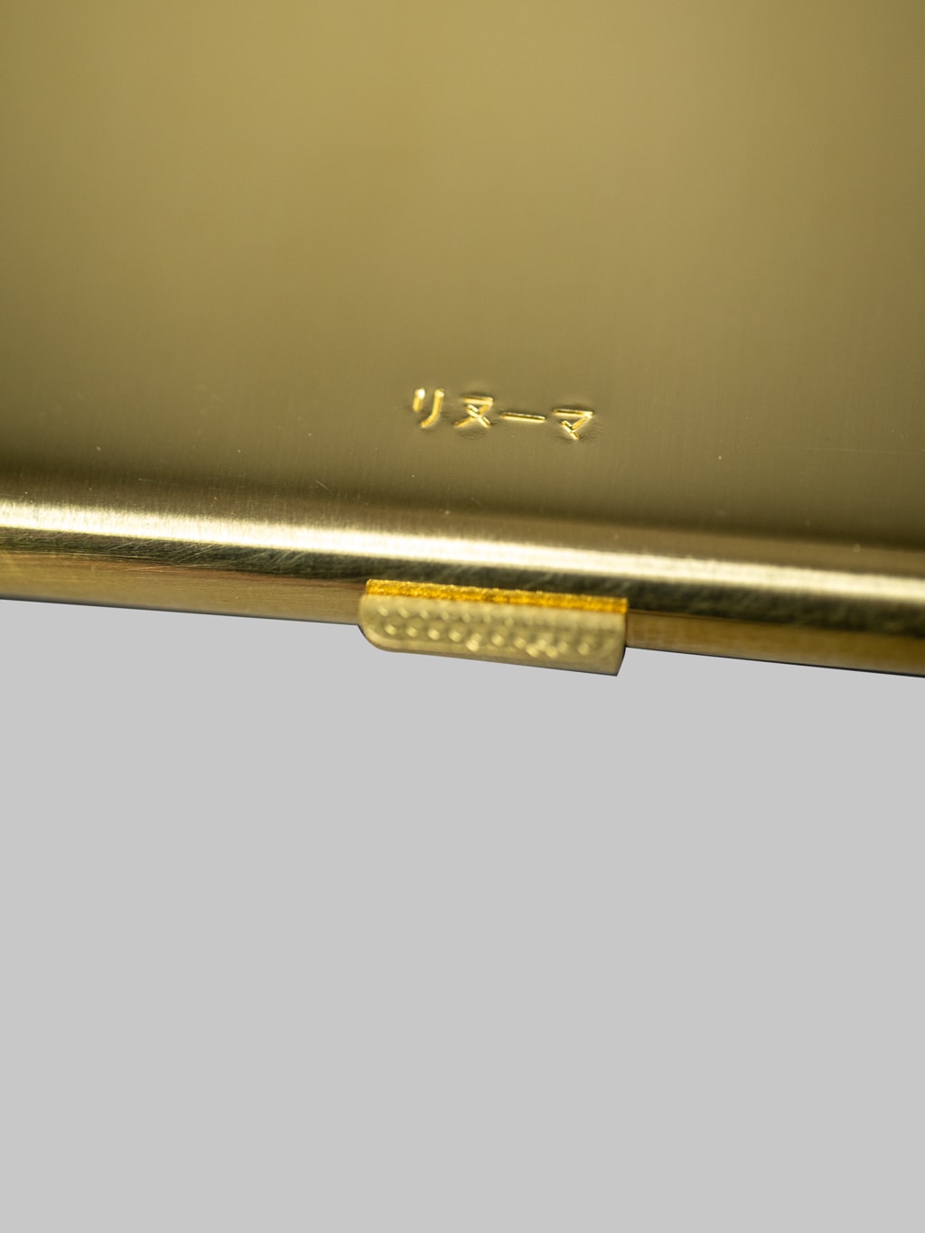 Kobashi Studio Card Case Solid Brass engraved brand logo