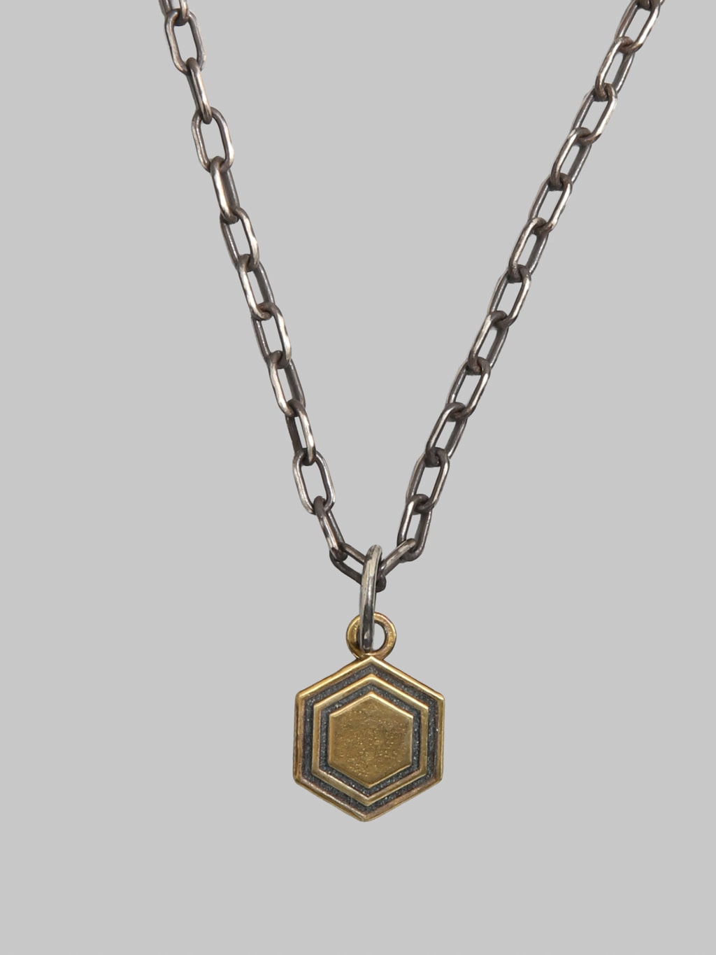 Kobashi Kikkou Hexagon Charm Medium Brass front