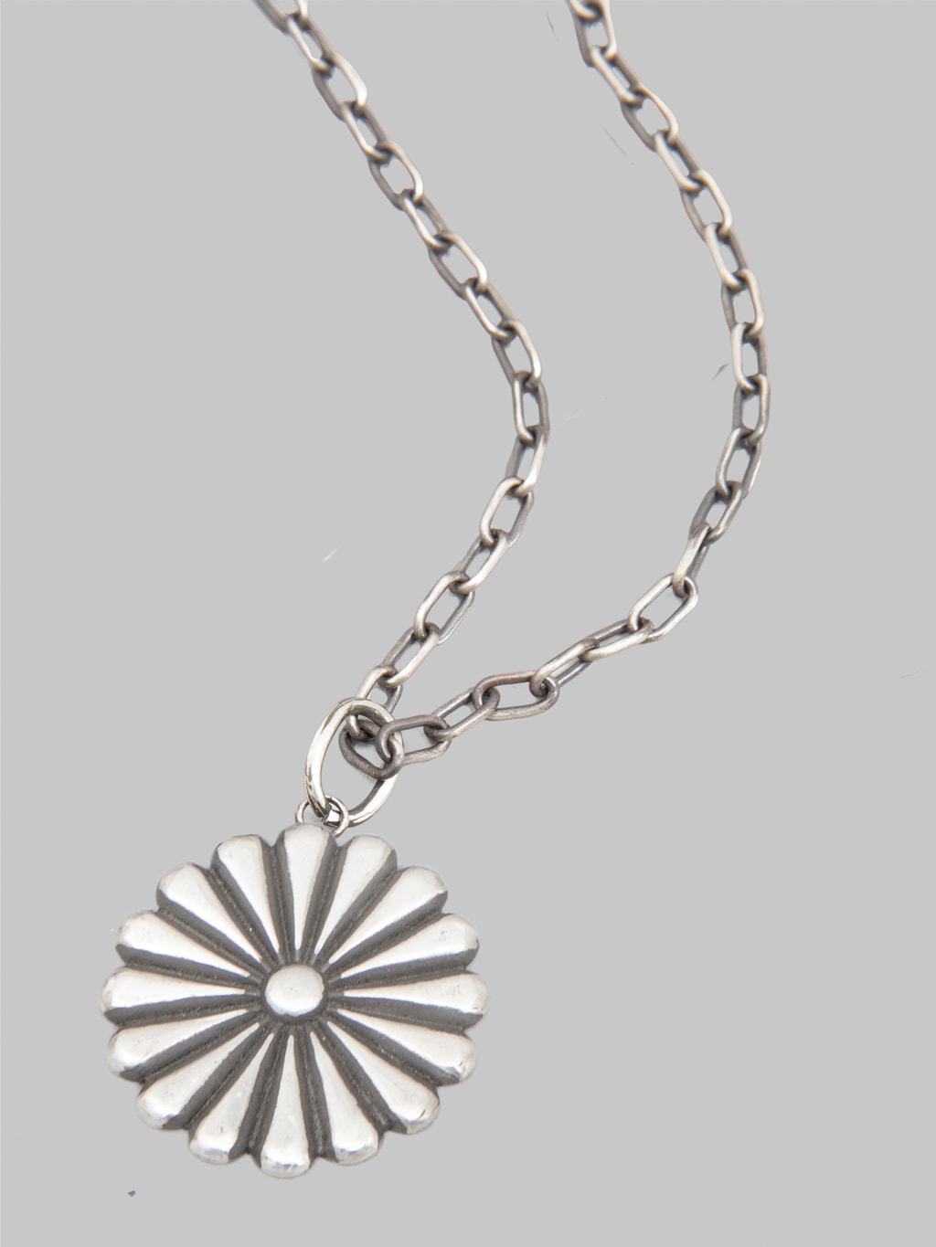 Kobashi Studio Kikumon Charm Large Silver 925 closeup