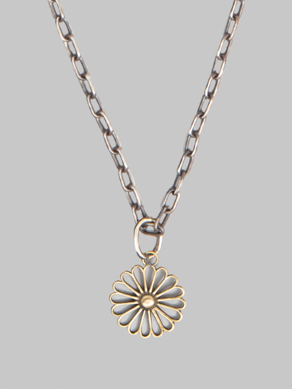 Kobashi Studio Kikumon Sukashi Charm Medium Brass necklace