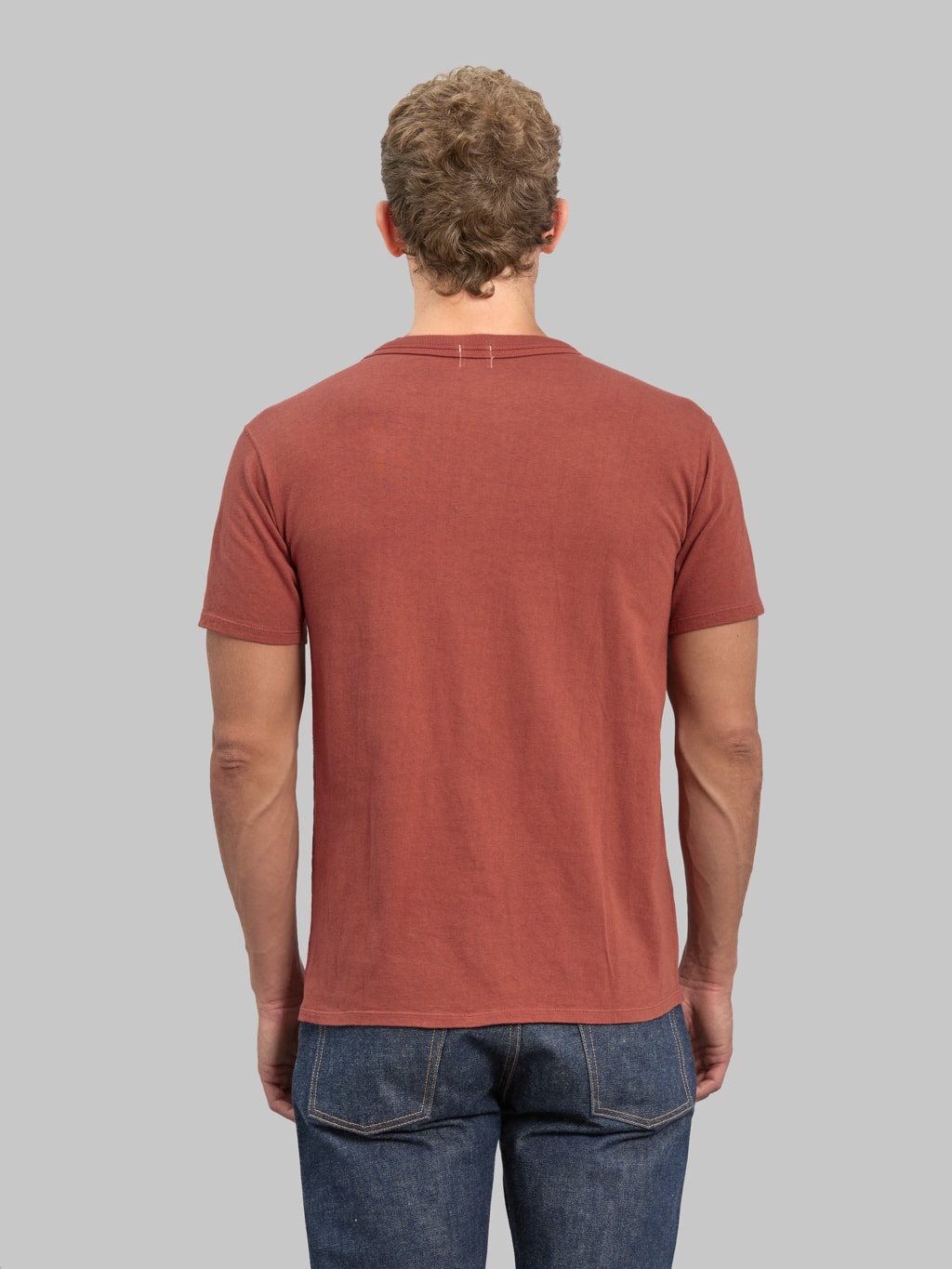 Loop & Weft Loopwheeled Double Binder Crewneck T-Shirt Burgundy