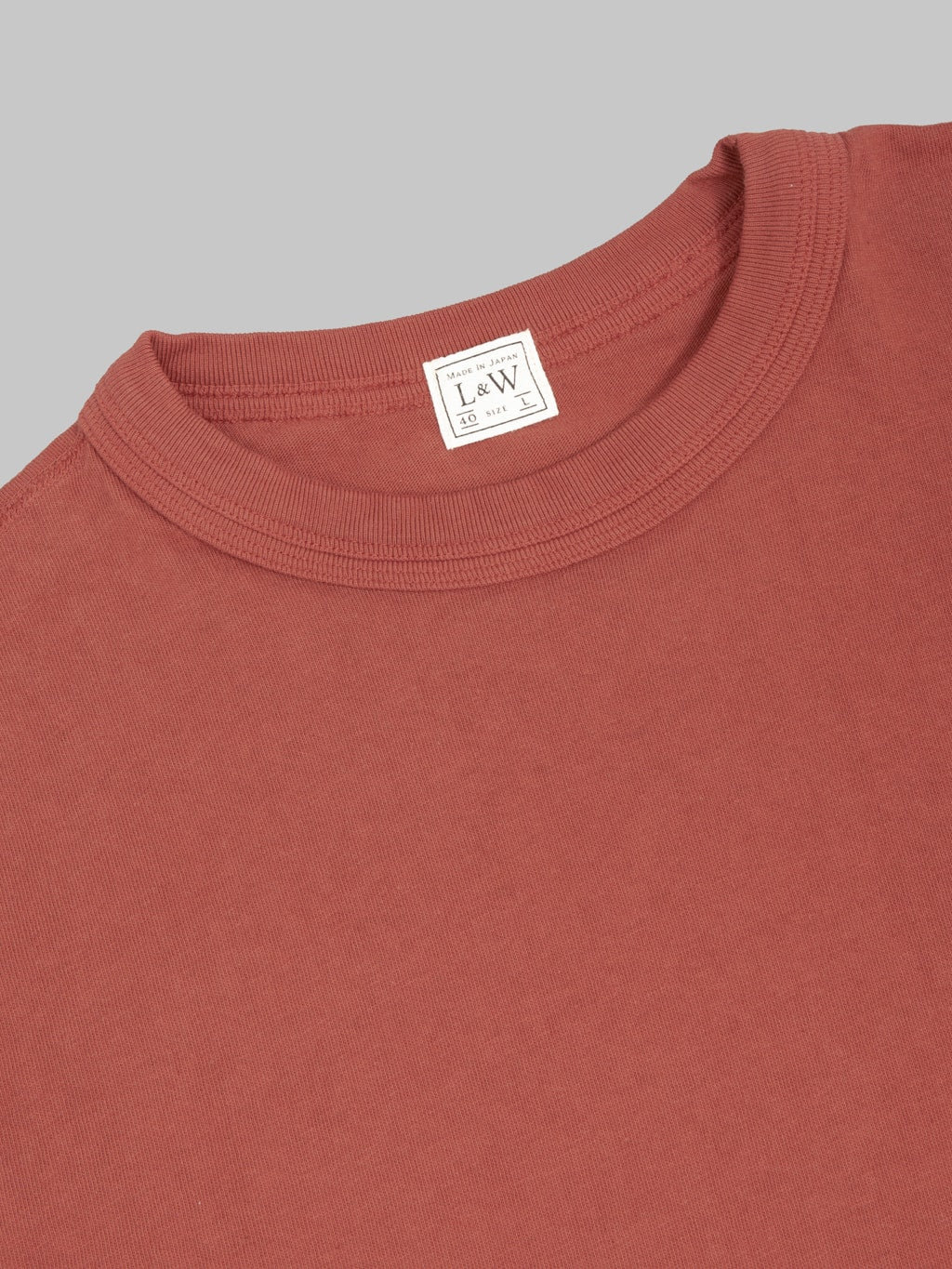 Loop & Weft Loopwheeled Double Binder Crewneck T-Shirt Burgundy