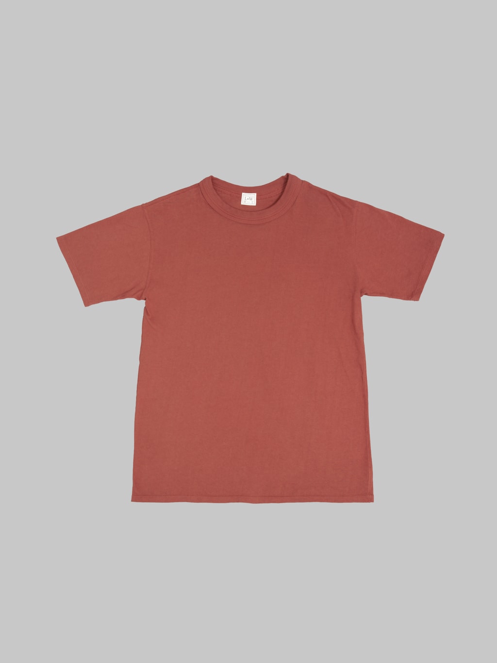 Loop & Weft Loopwheeled Double Binder Crewneck T-Shirt Burgundy