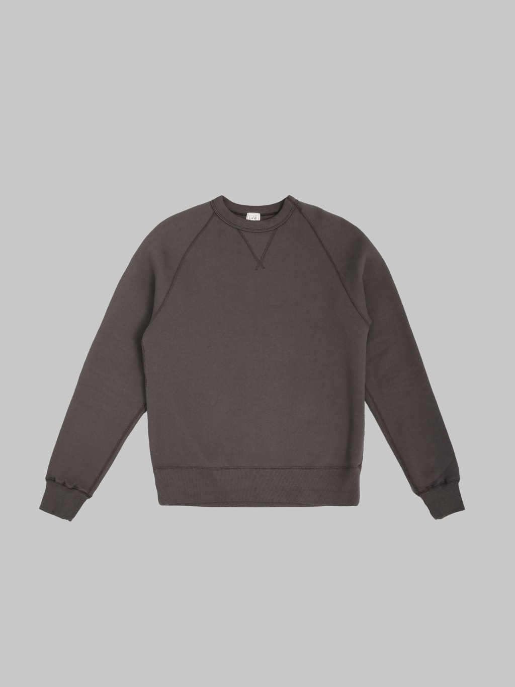 Loop & Weft Super Fluffy Knit Raglan V-Gusset Crewneck Sweatshirt Classic Black - Redcast Heritage Co.