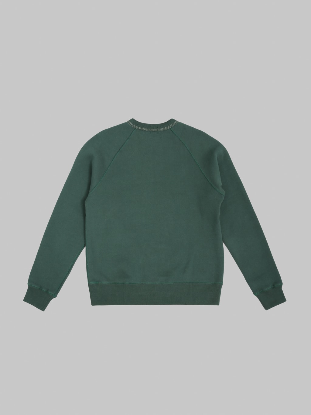 Loop & Weft Super Fluffy Knit Raglan V-Gusset Crewneck Sweatshirt Vintage Forest Green