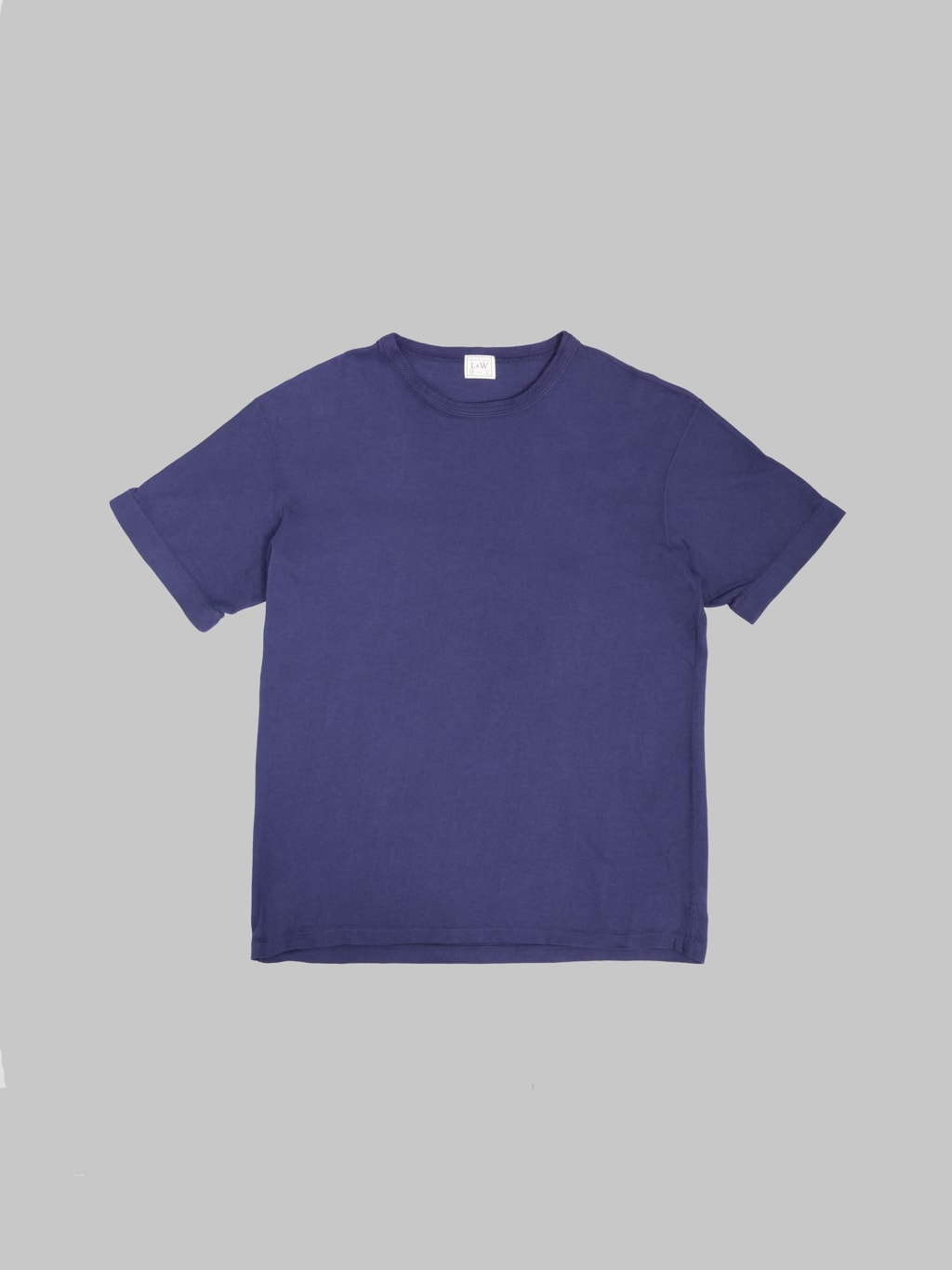 Loop & Weft Loopwheeled Ribbed Cuff Crewneck T-Shirt French Navy Blue