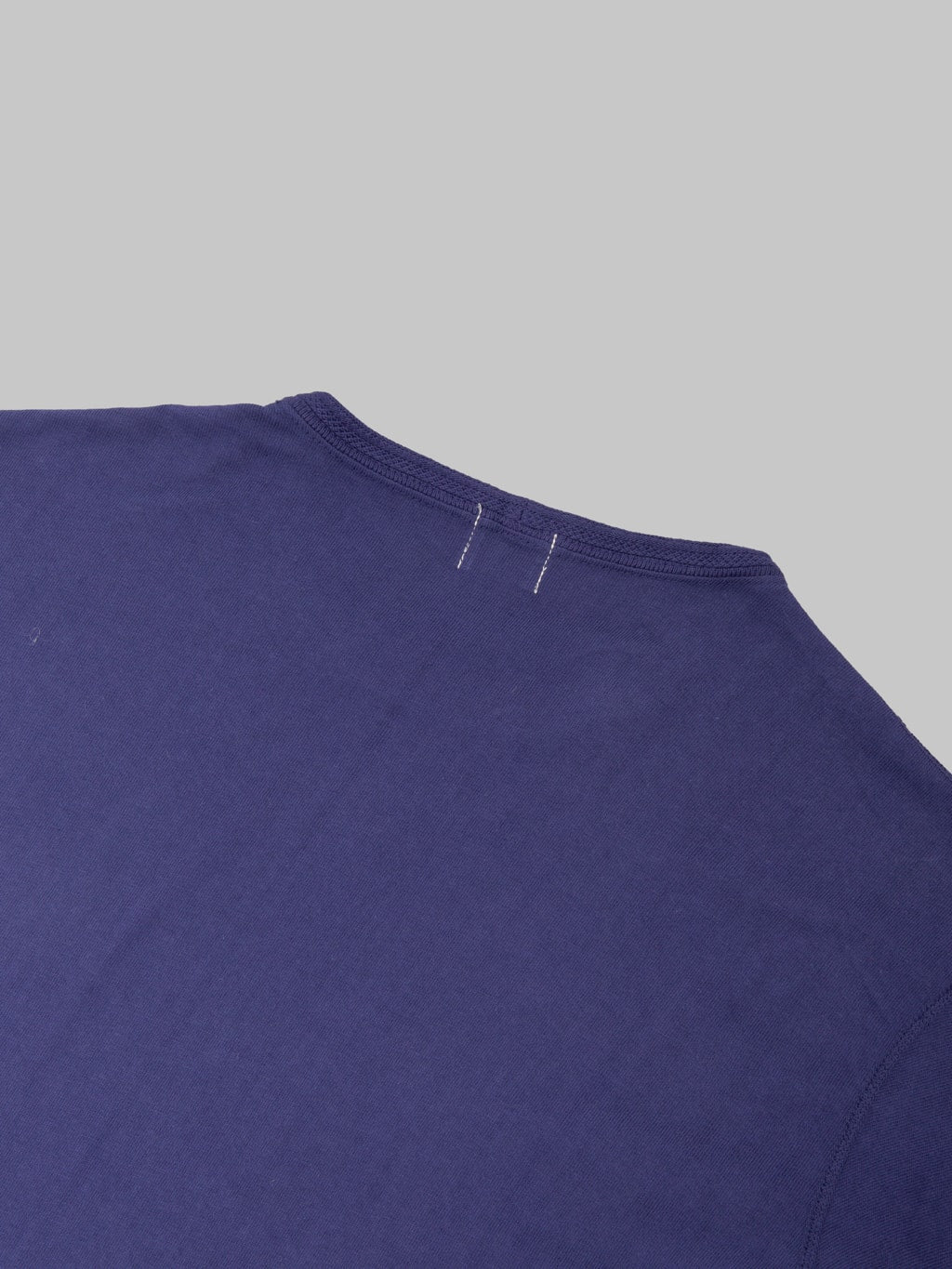 Loop & Weft Loopwheeled Ribbed Cuff Crewneck T-Shirt French Navy Blue