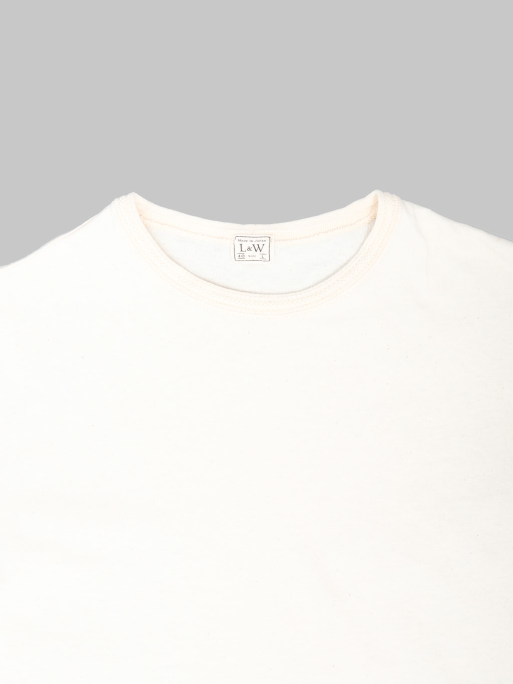 Loop & Weft Loopwheeled Shoulder Taped Crewneck T-Shirt Classic Ivory