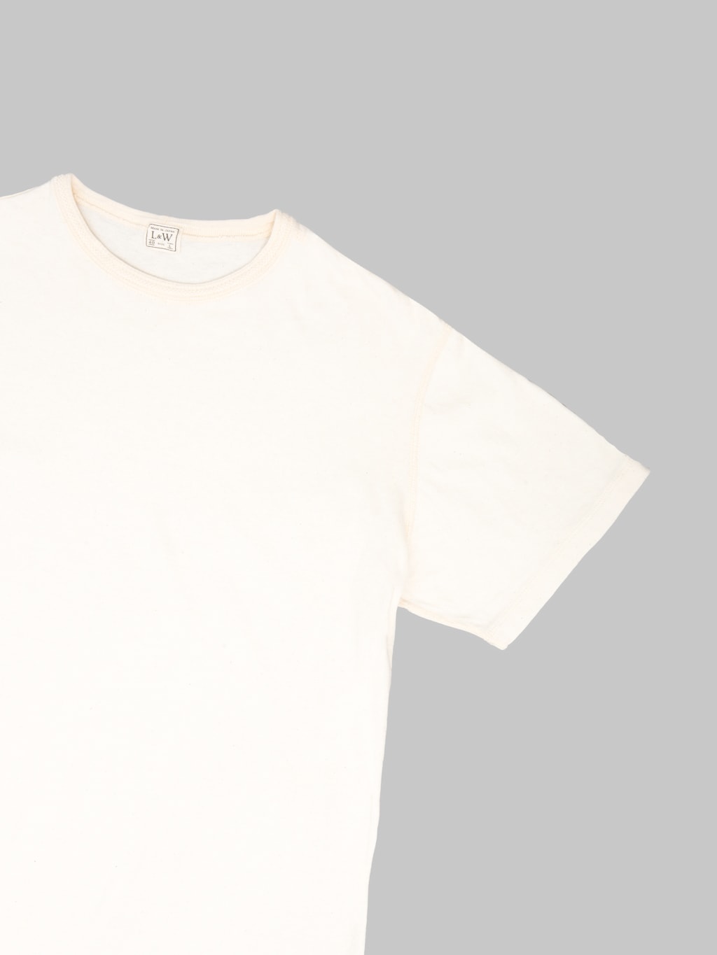 Loop & Weft Loopwheeled Shoulder Taped Crewneck T-Shirt Classic Ivory