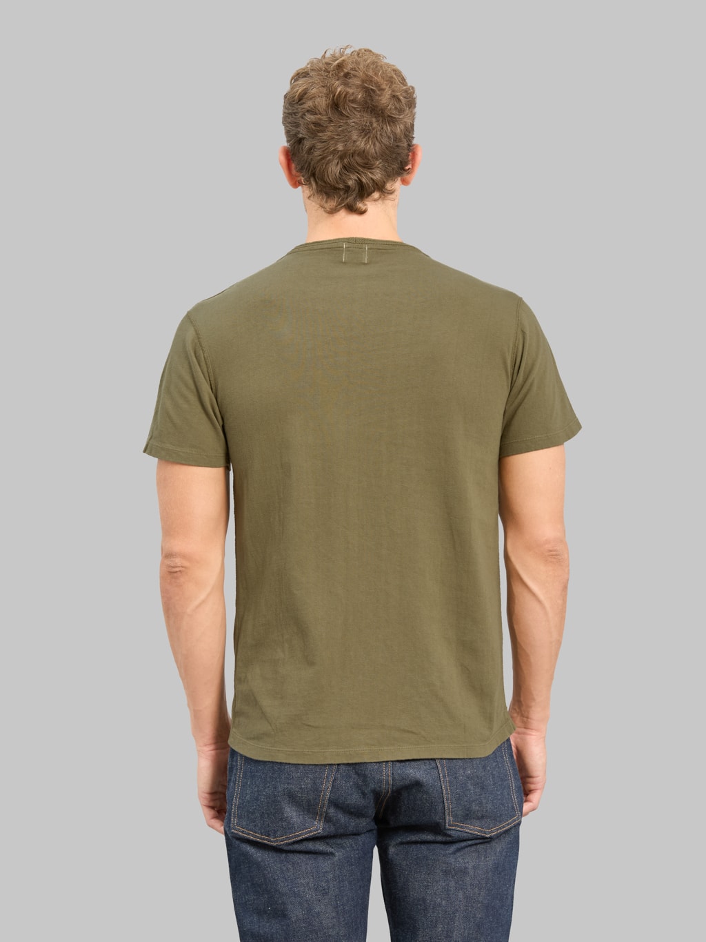 Loop & Weft Loopwheeled Shoulder Taped Crewneck T-Shirt Army Olive