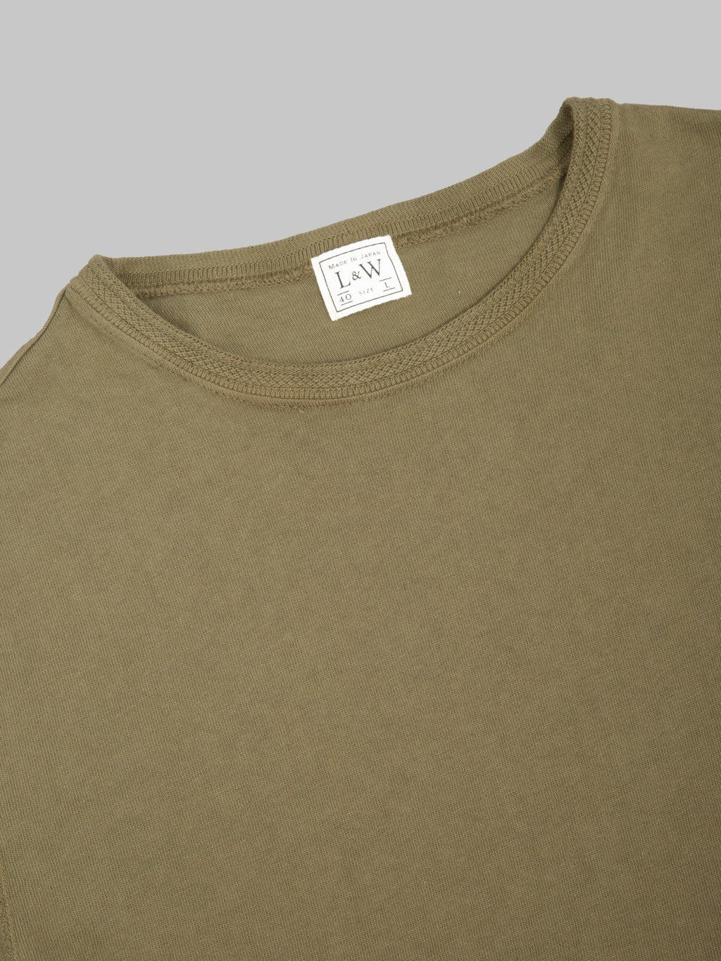 Loop & Weft Loopwheeled Shoulder Taped Crewneck T-Shirt Army Olive