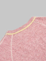 loop and weft double binder neck heather tshirt cherry stitching