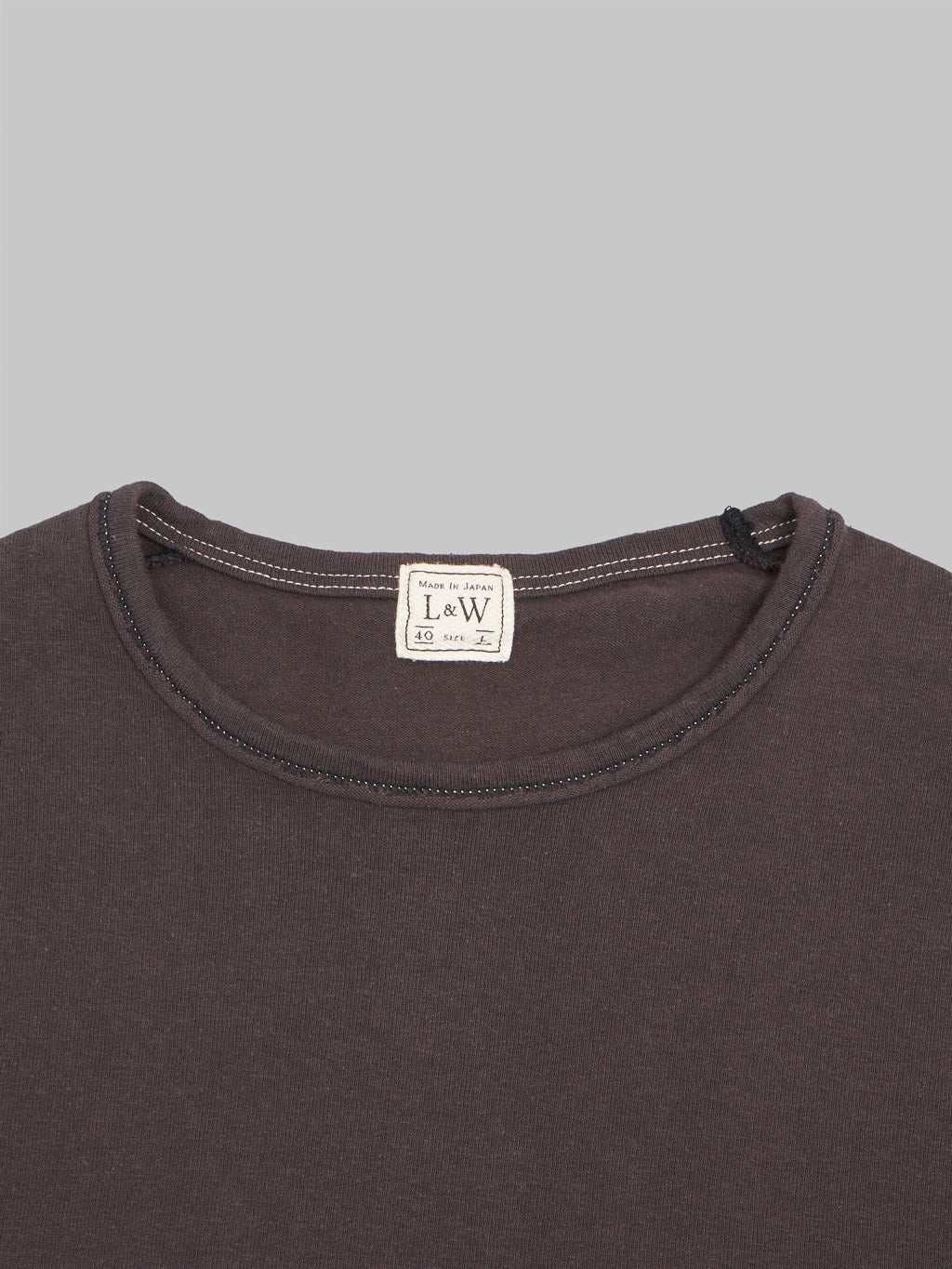 loop and weft recycled nep plating dot seam black  crewneck