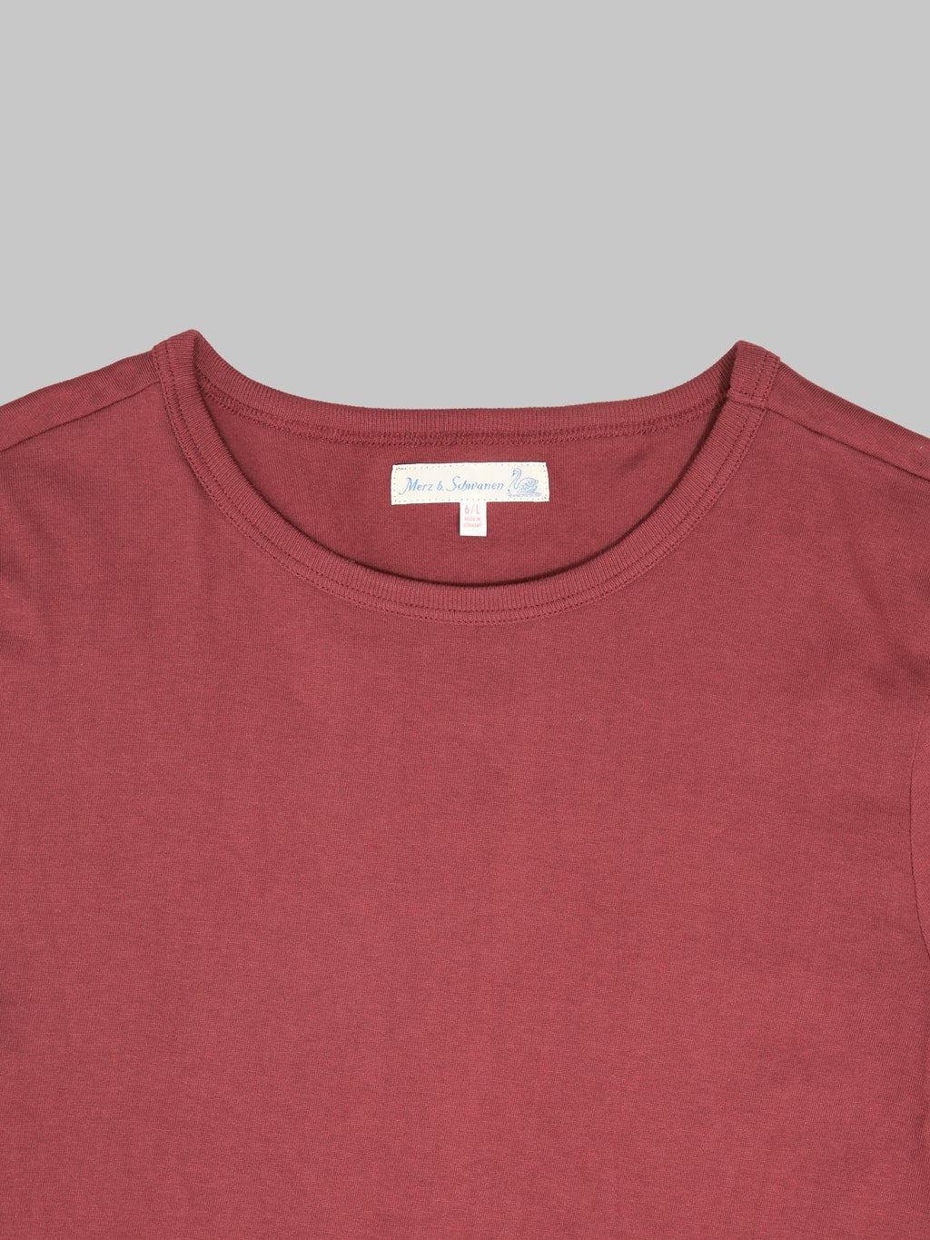 Merz b. Schwanen 1950s 4.6oz Loopwheeled Classic Fit T-Shirt Burgundy