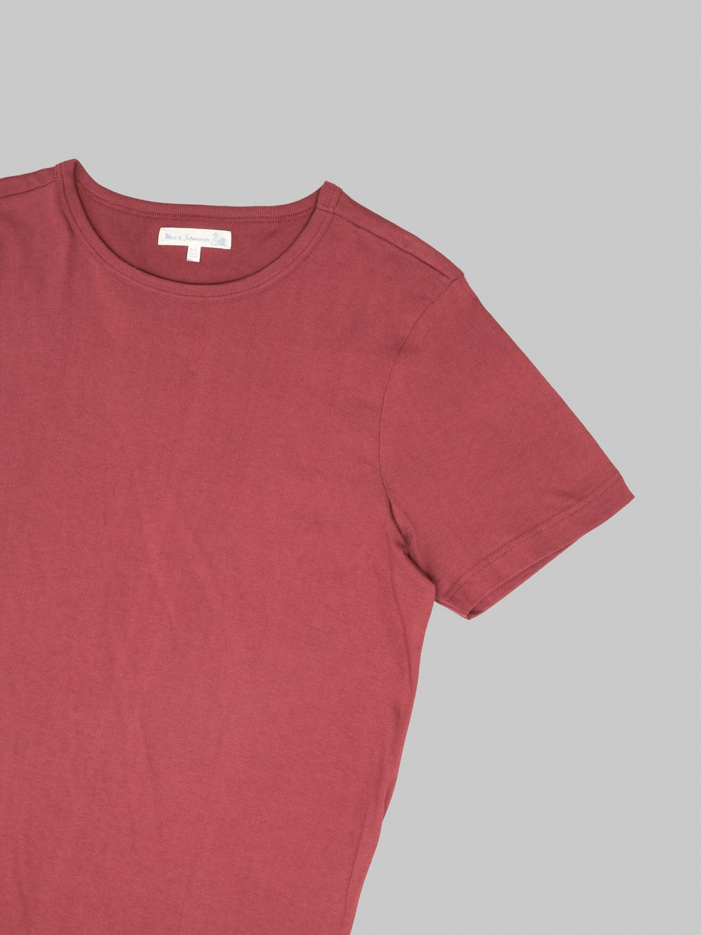 Merz b. Schwanen 1950s 4.6oz Loopwheeled Classic Fit T-Shirt Burgundy