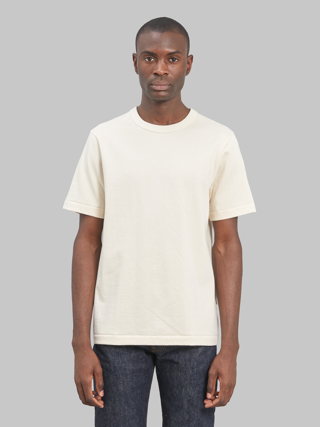 merz b schwanen 214 heavyweight loopwheeled Tshirt relaxed fit natural front fit