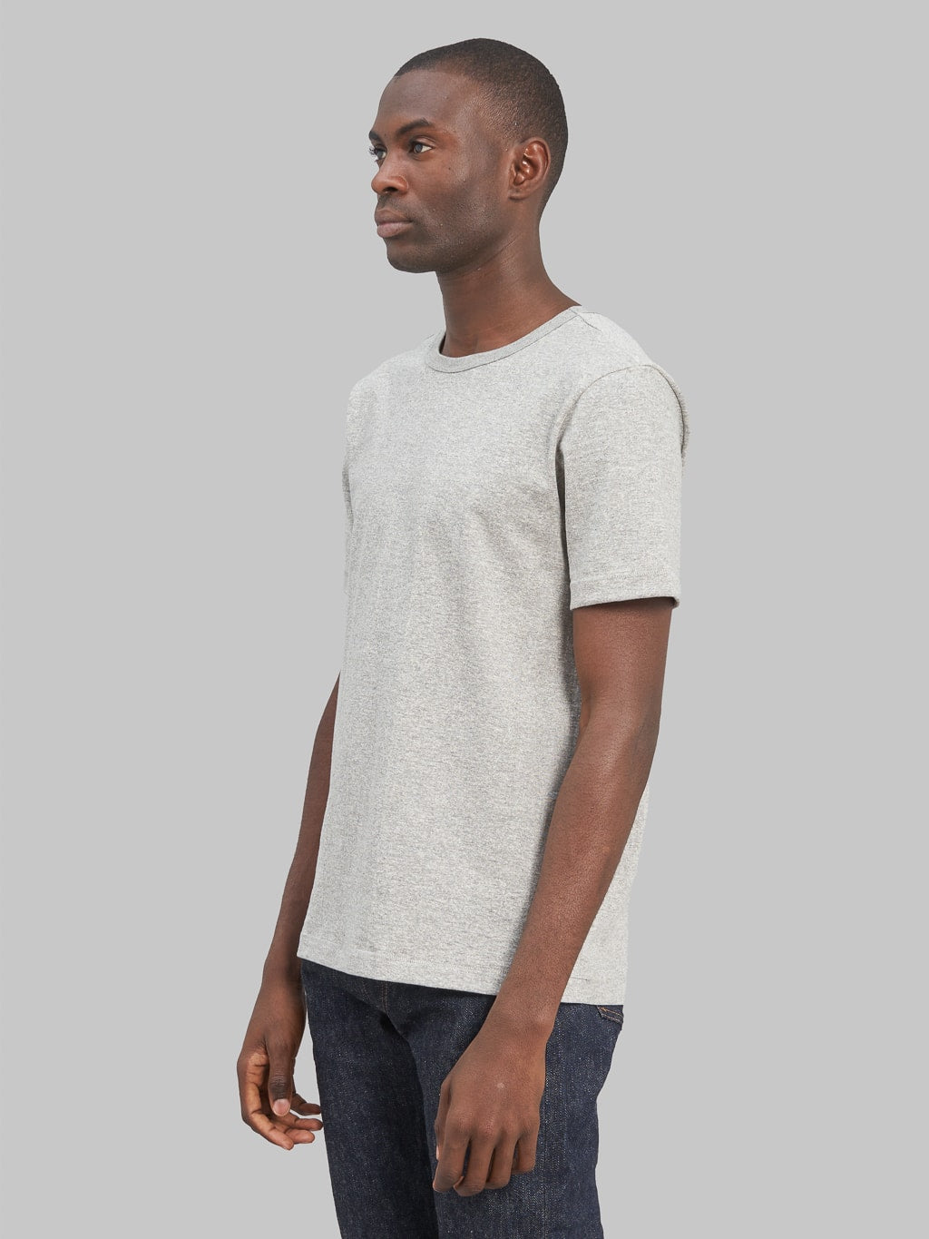 merz b schwanen 215 heavyweight loopwheeled Tshirt classic fit grey side