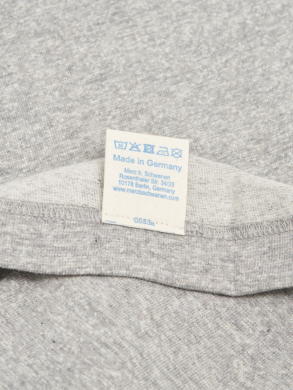 merz b schwanen 215 heavyweight loopwheeled Tshirt classic fit grey label