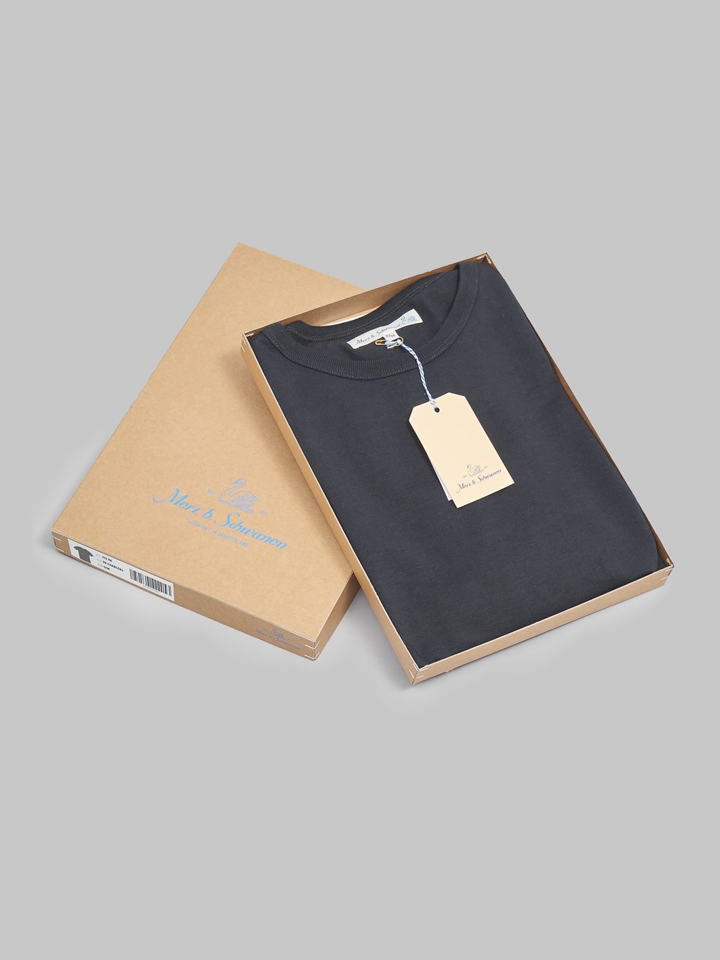 merz b schwanen 215 heavyweight loopwheeled tshirt classic fit charcoal packaging