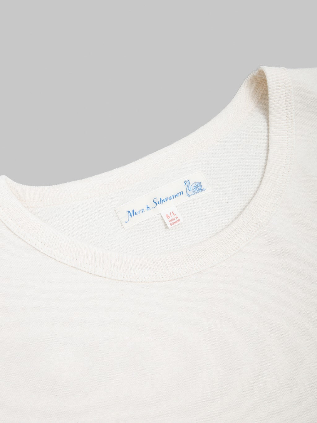 Merz b. Schwanen 2M15C Sturdy Jersey 6.8oz Crewneck Cropped Classic Fit T-Shirt Nature