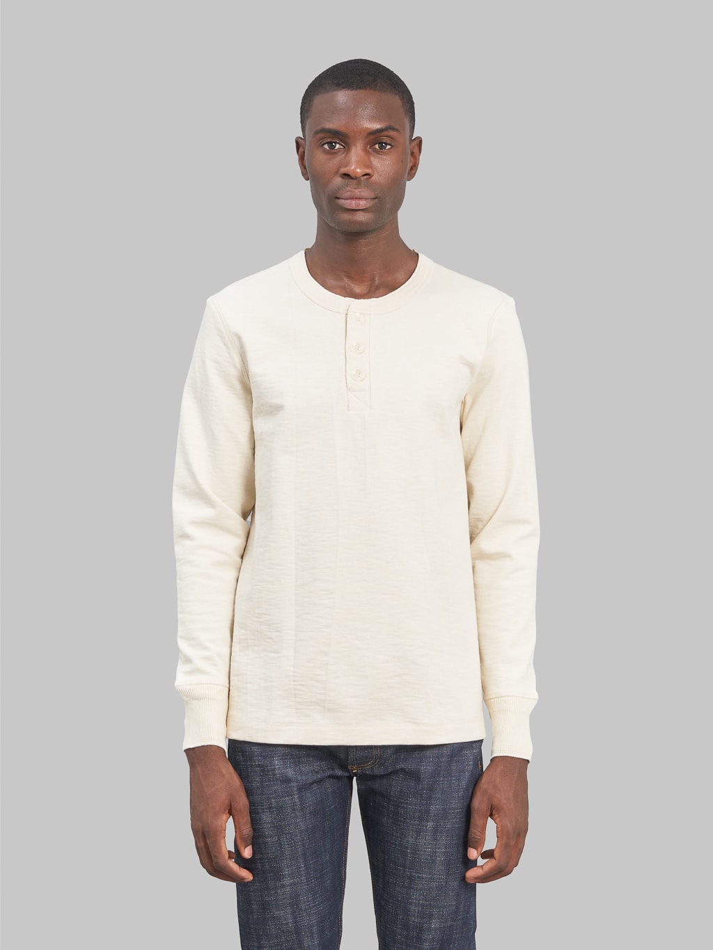 White henley shirt long sleeve sale