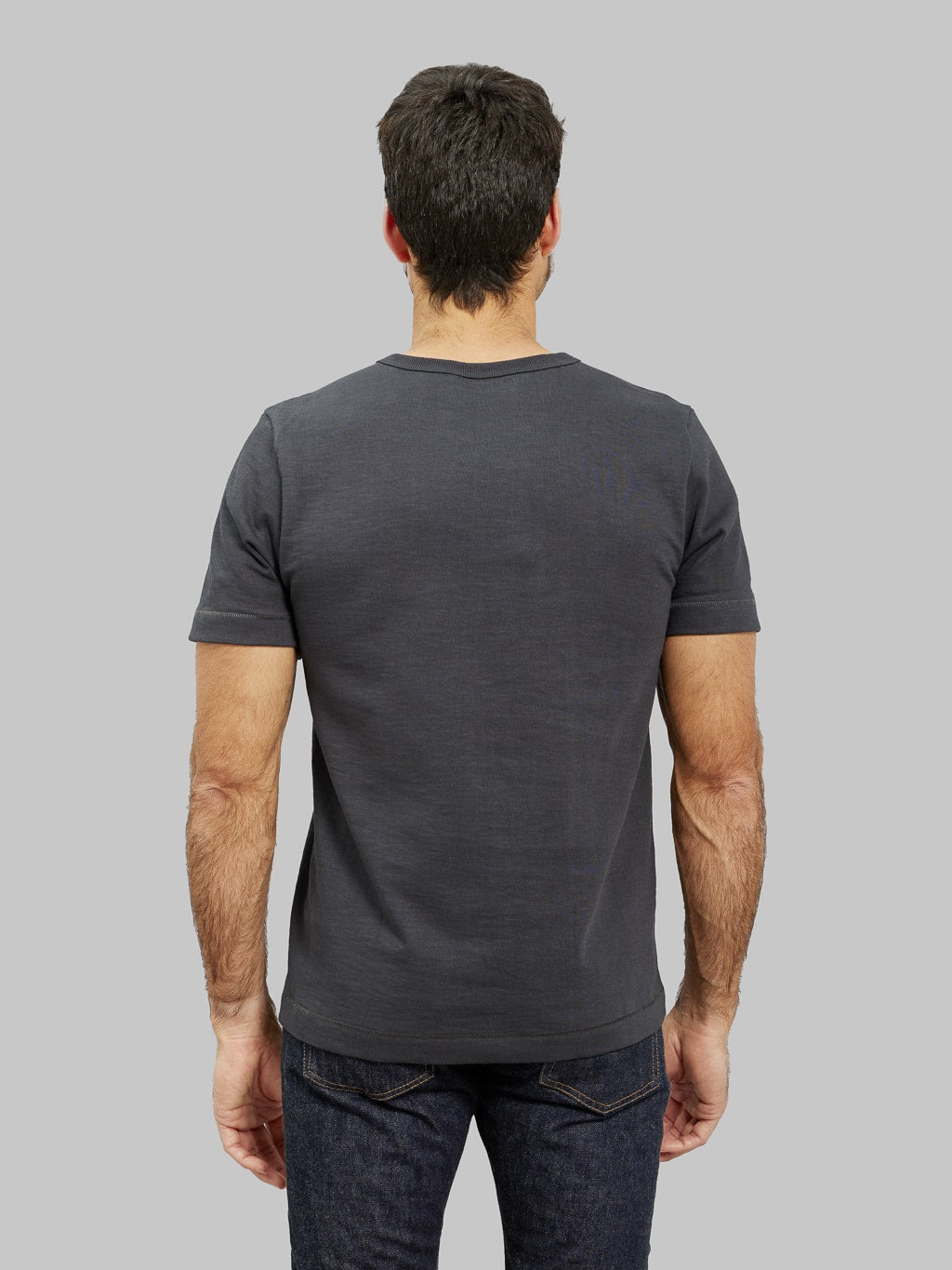 merz b schwanen good originals loopwheeled Tshirt heavy relaxed fit charcoal back