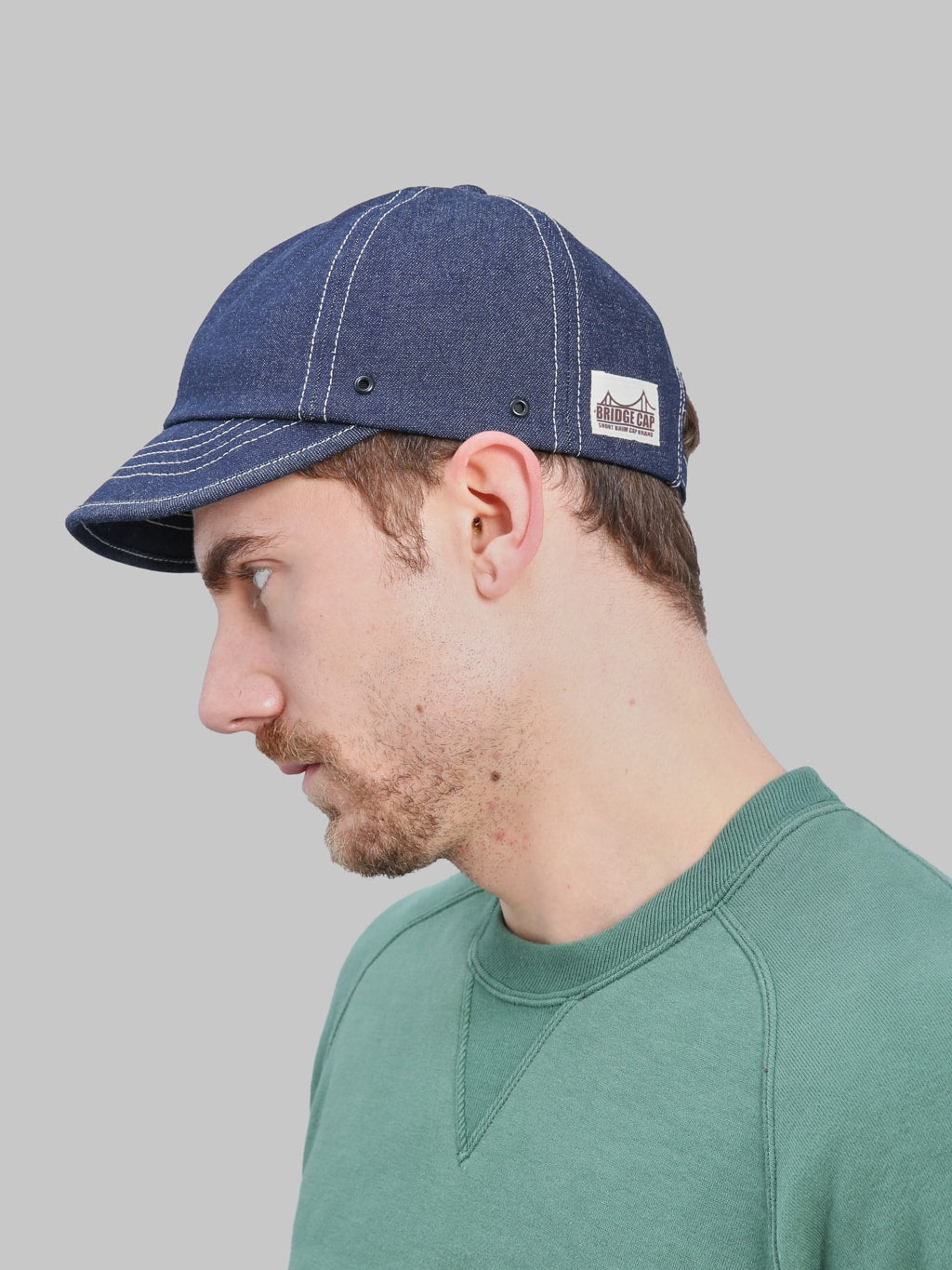 Mighty Shine Bridge Cap Type 2 Denim - Redcast Heritage Co.