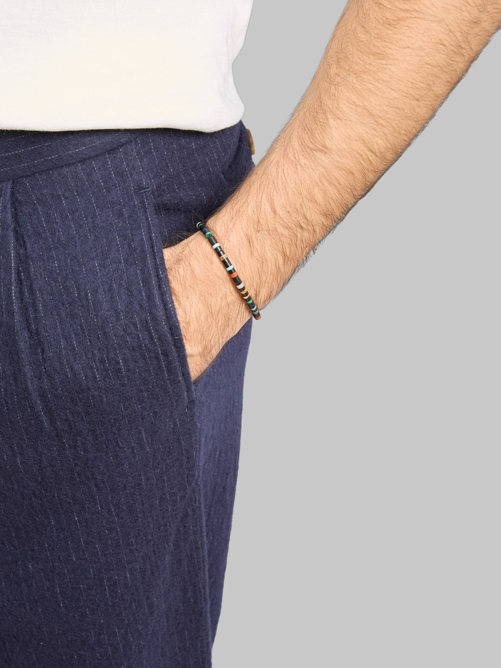 Mikia Heishi Beads Bracelet Jet Multi