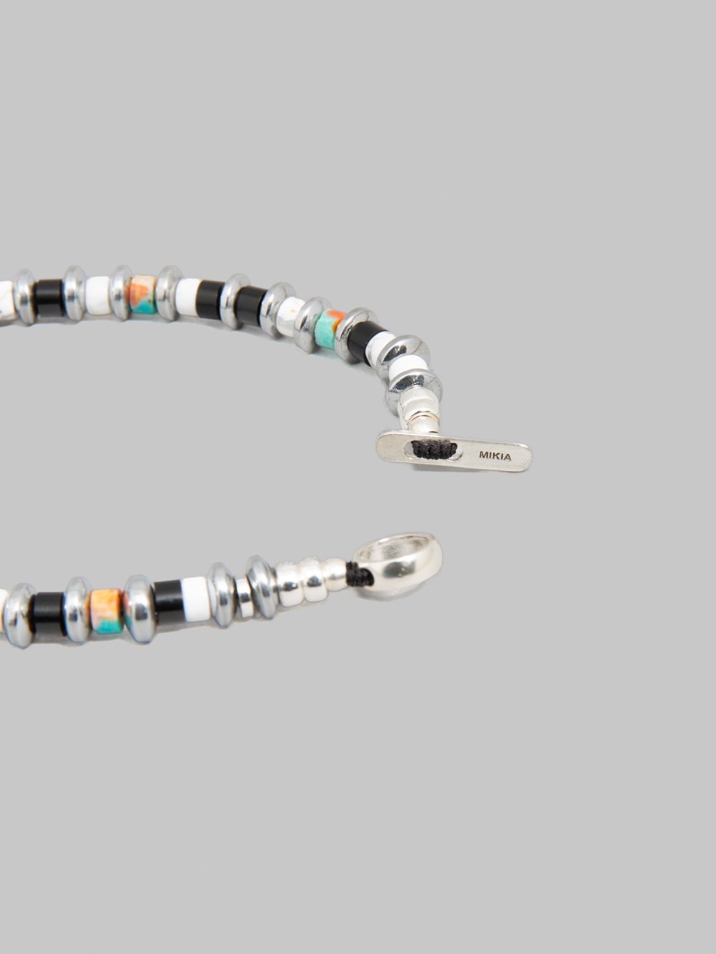 Mikia Hematite Roundel Bracelet Jet Turquoise