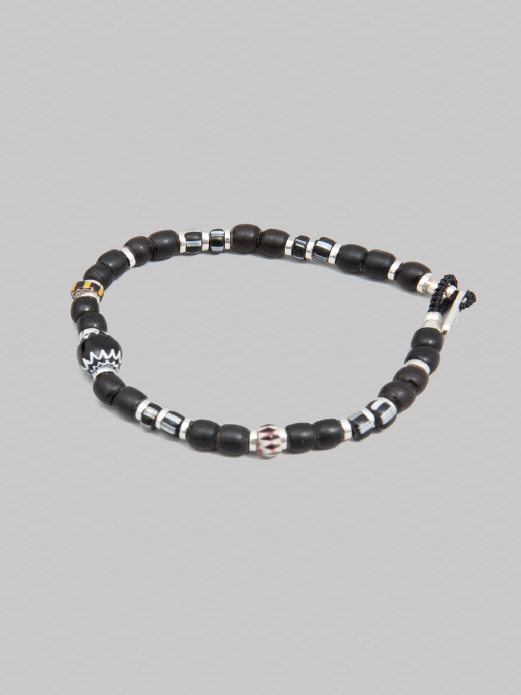 Mikia Trade Beads Bracelet Black Chevron