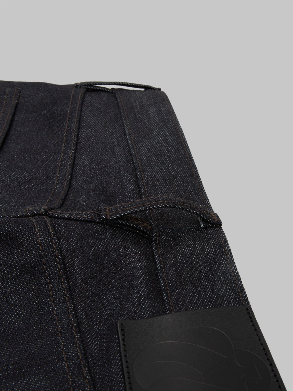 momotaro 200 cashmere straight selvedge jeans belt loop