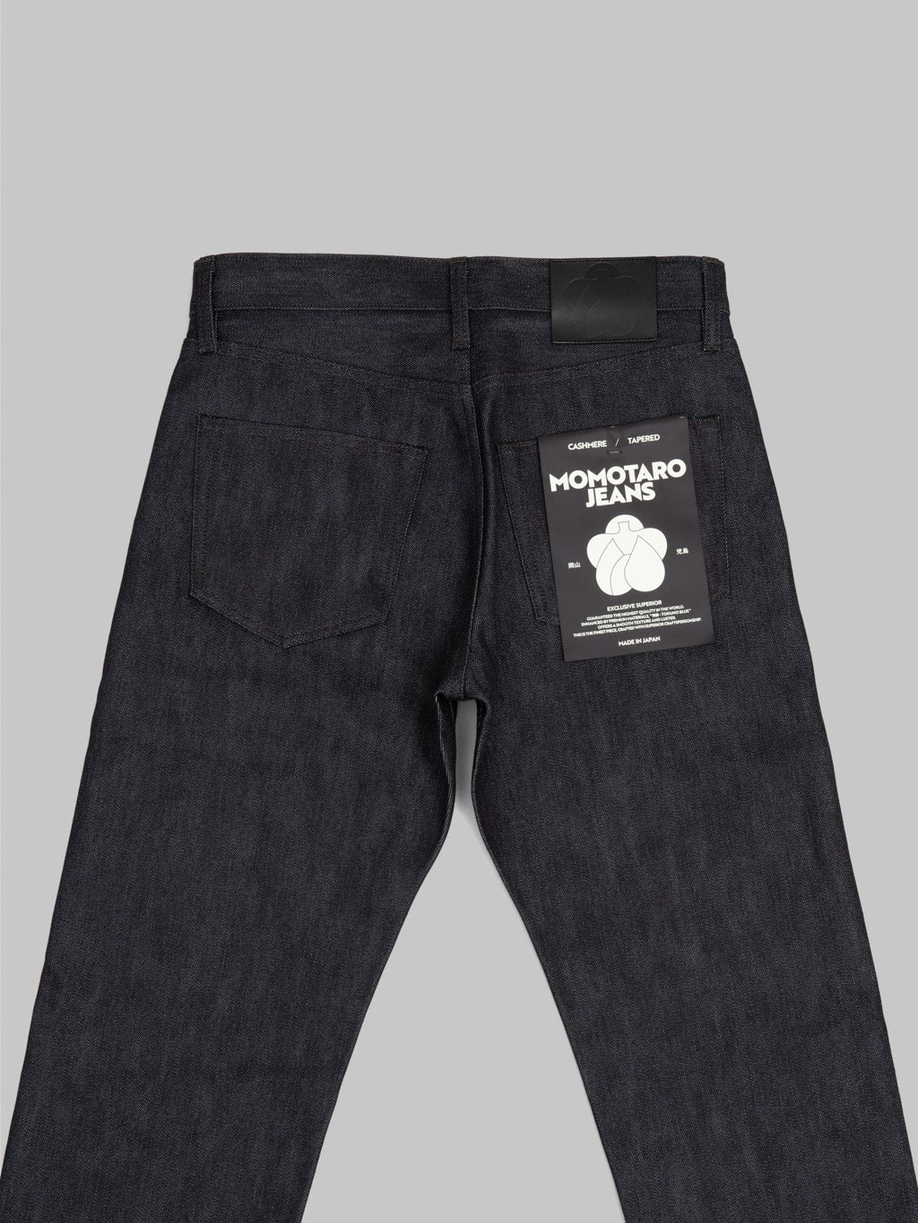 momotaro 200 cashmere straight selvedge jeans back details