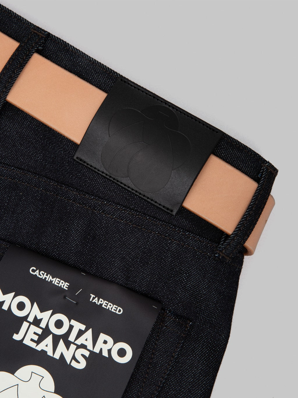 momotaro 200 cashmere straight selvedge jeans belt