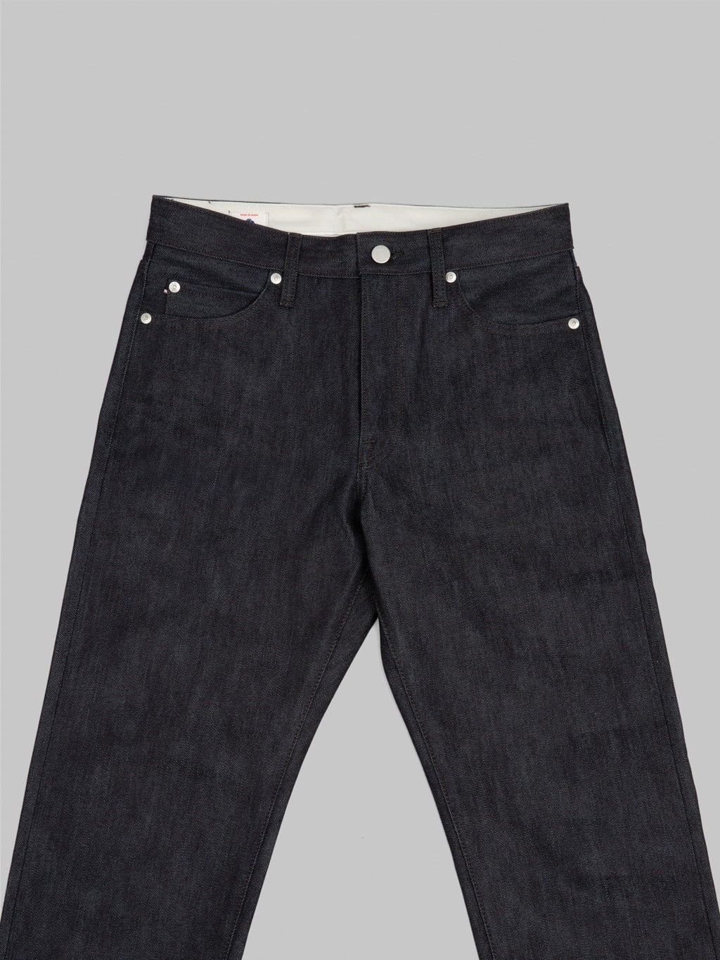 momotaro 200 cashmere straight selvedge jeans front details