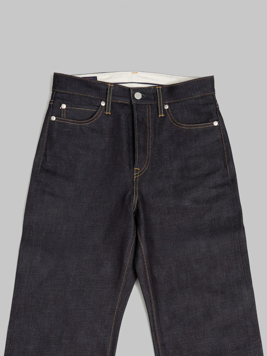 momotaro 100 standard straight selvedge jeans front front details