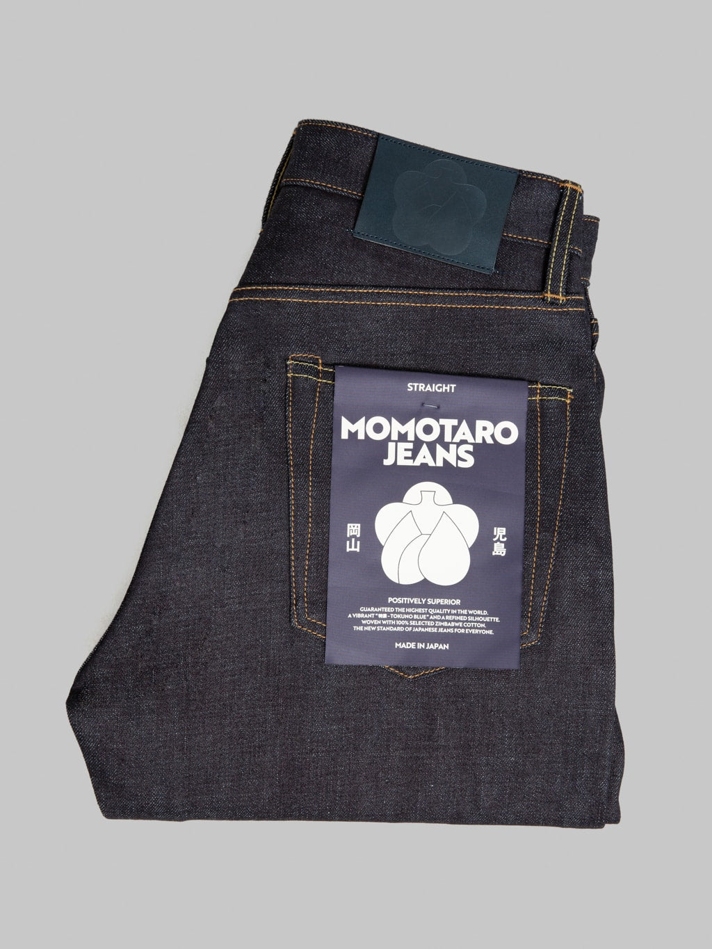 momotaro 100 standard straight selvedge jeans front made in japan