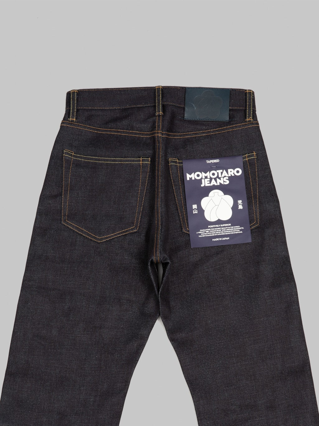 momotaro 200 standard tapered selvedge jeans back details