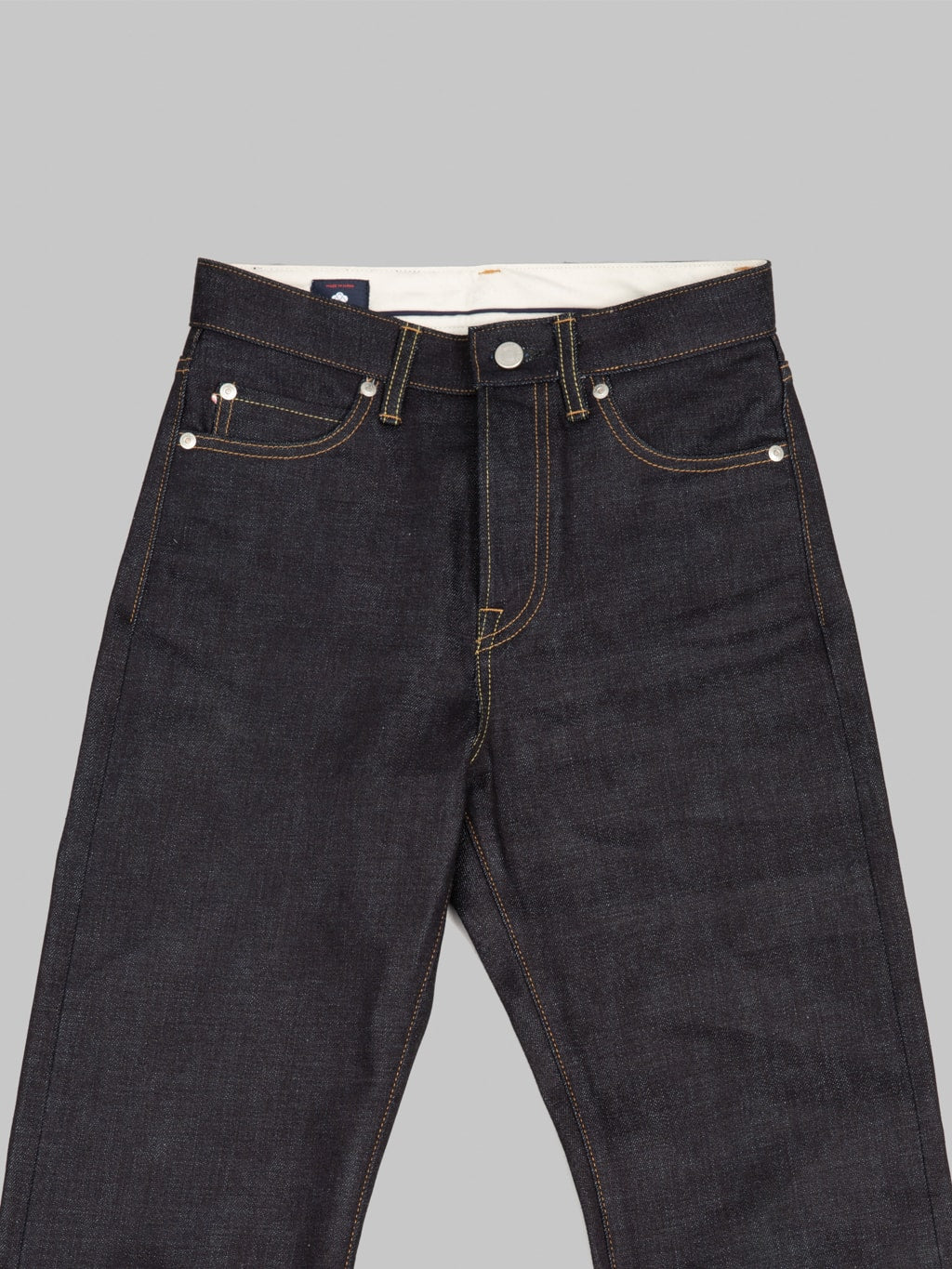 momotaro 200 standard tapered selvedge jeans front details