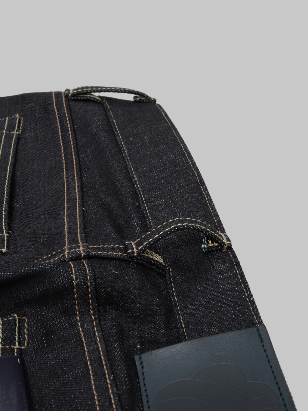 momotaro 300 standard slim selvedge jeans belt loop