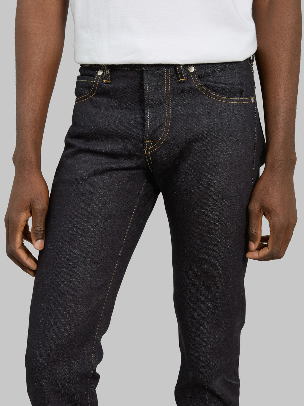 momotaro 300 standard slim selvedge jeans waist